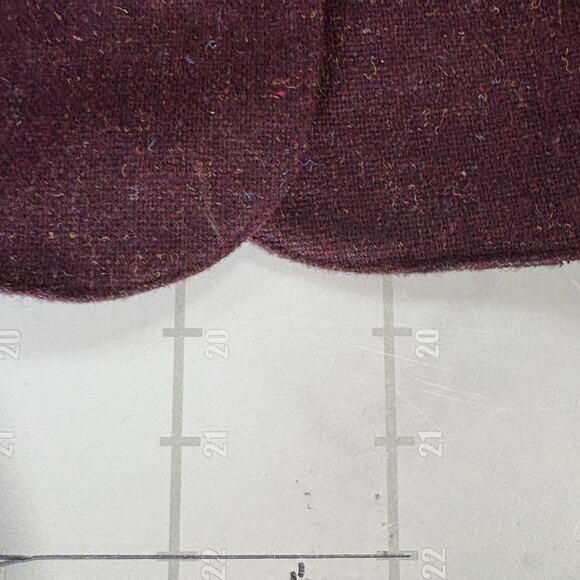 Vintage Royce Wool Crop Blazer Jacket Womens 7 Purple Maroon 80s Professional - Picture 9 of 12